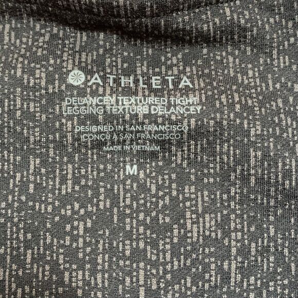 ATHLETA Delacey Textured Tight Womens Sz M Zip Pockets Pull On - Picture 4 of 4